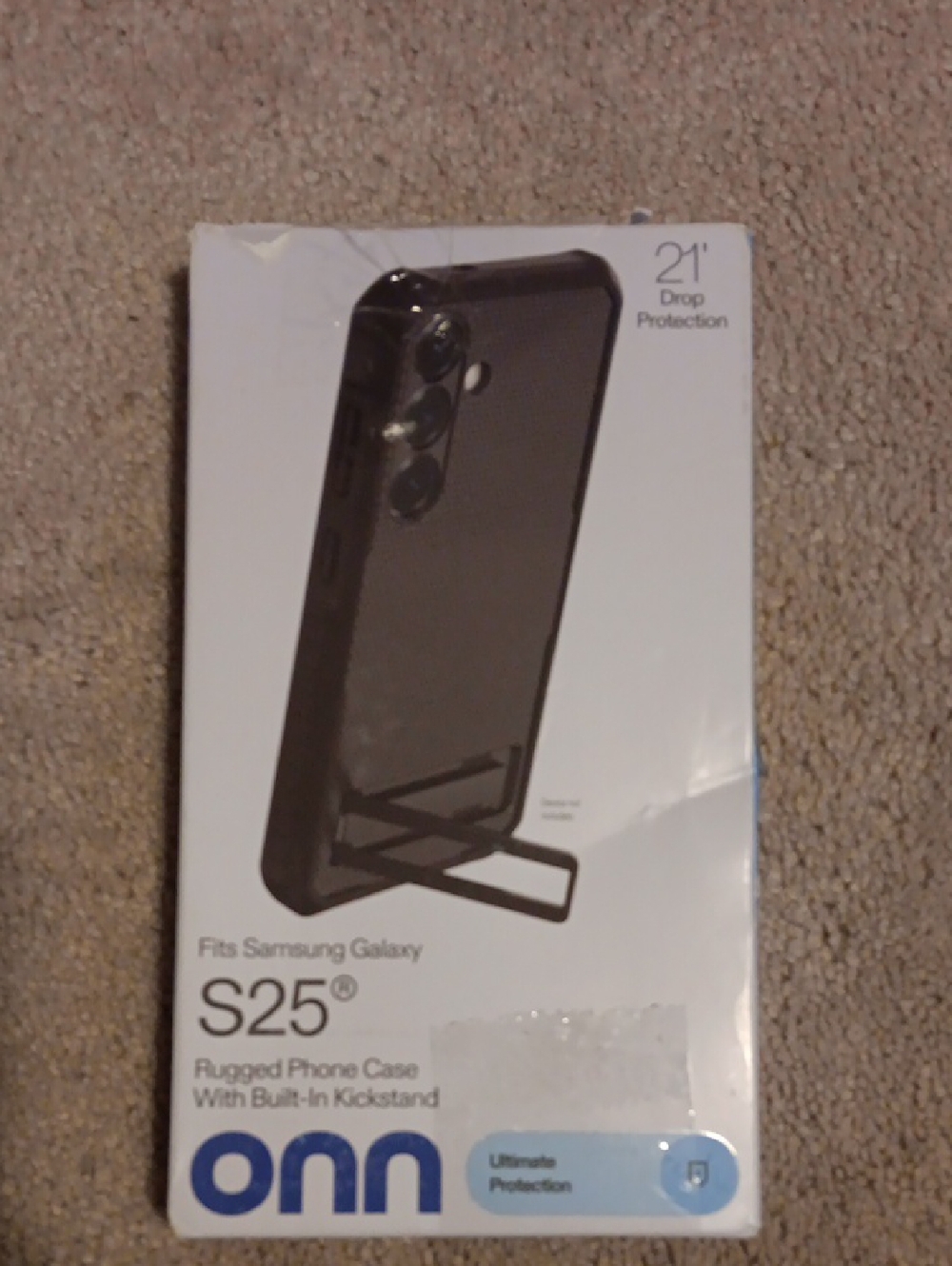 On Running Black Rugged Phone Case with Kickstand for Samsung Galaxy S25